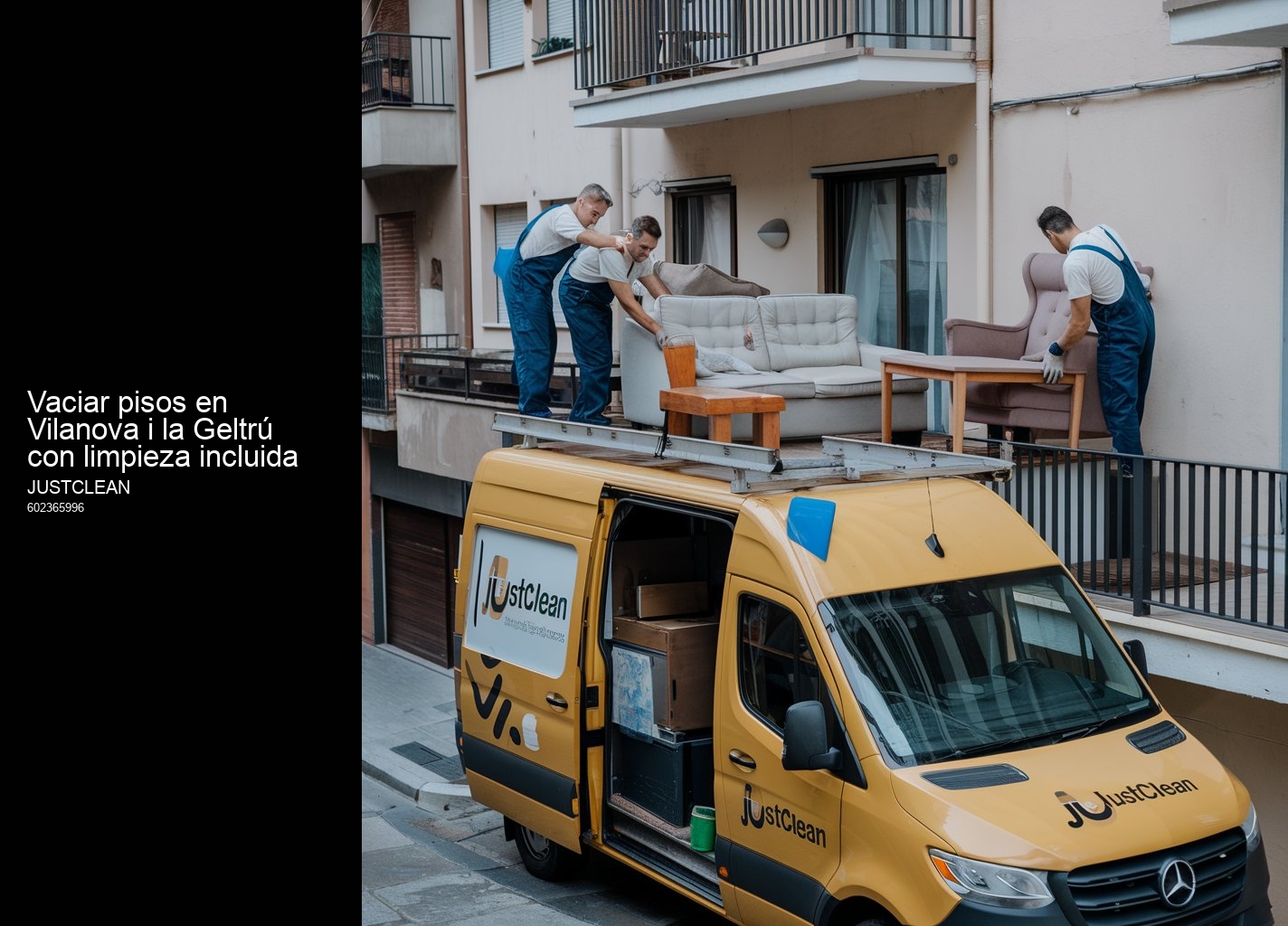 Detalles del proceso de vaciado gratuito en JustClean